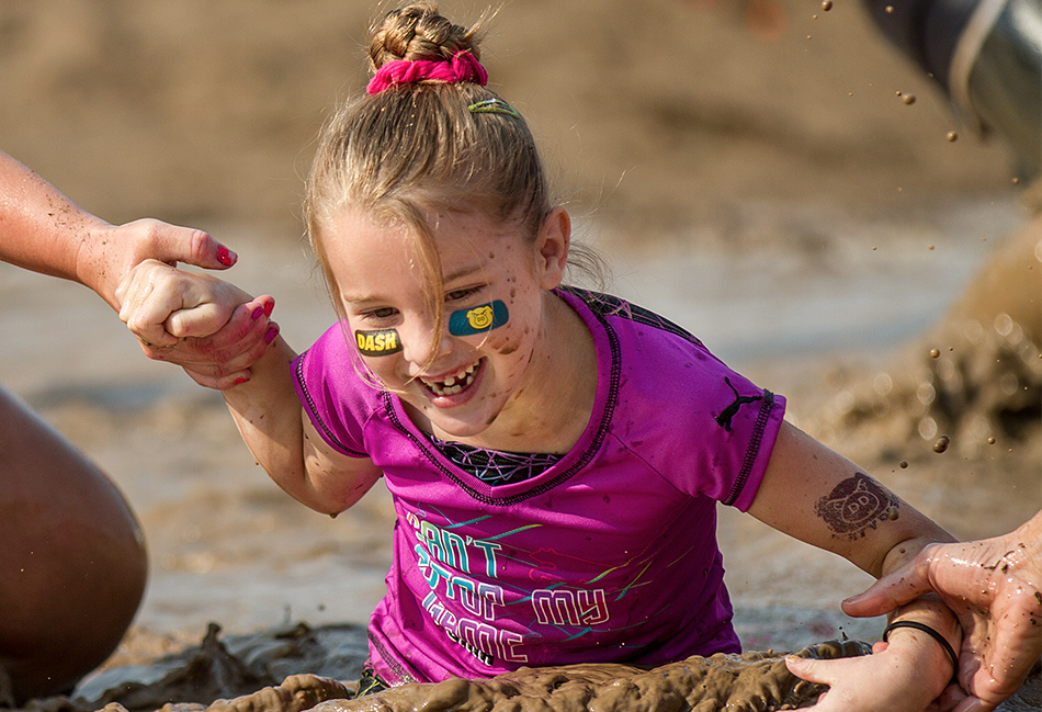 Girl in mud
